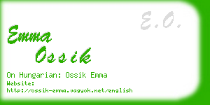 emma ossik business card